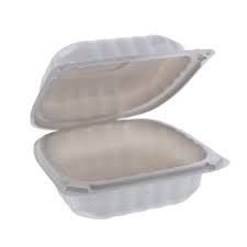 6x6x3" Hinged White TFPP Container