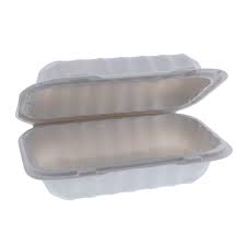 9x6x3" Hinged White TFPP Container