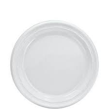 9" White Thermal Plastic Plate