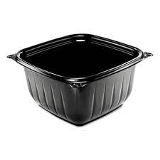 [B16SB] 16 oz Black Square Bowl PP