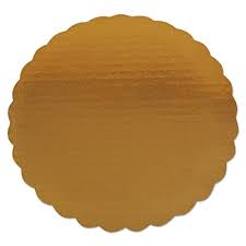 [9GOLD] 9" Cake Circle Gold Scalloped W