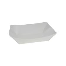 [050FD-WHITE] 1/2 lb Paper Food Dish Waxed White .5 Closeout