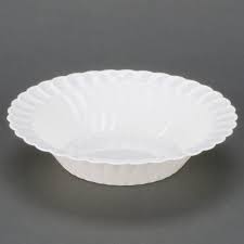 [RE0012] 12 oz Bowl White Scalloped PS